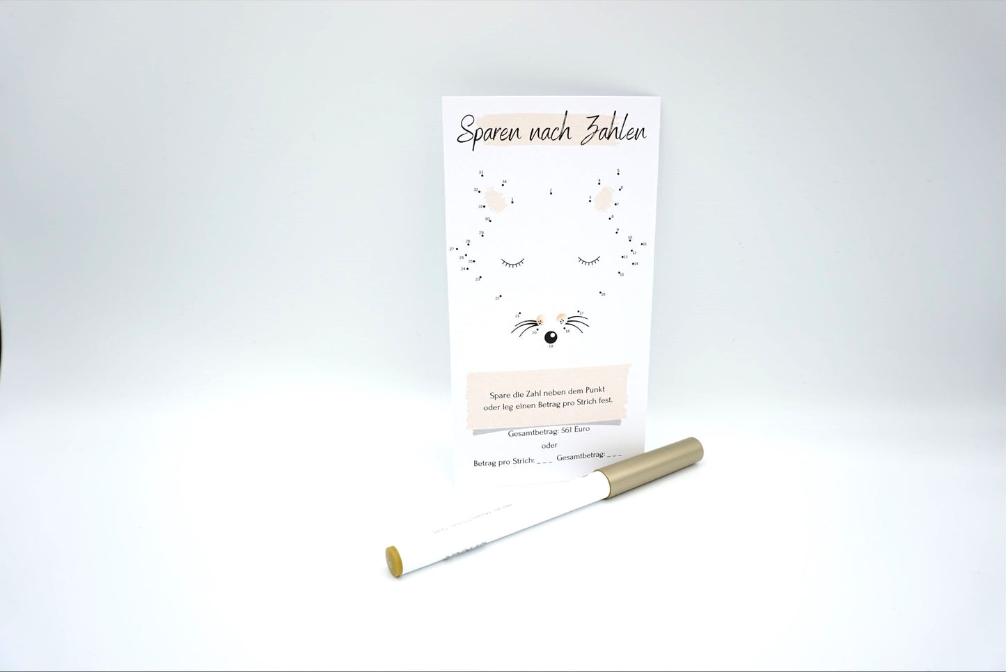 Sparen nach Zahlen -Fehldruck-